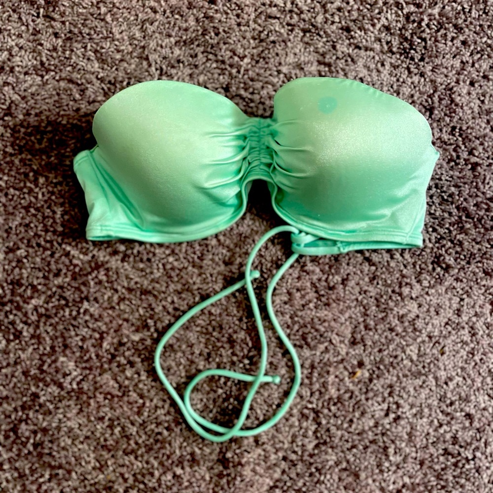 strapless swim top